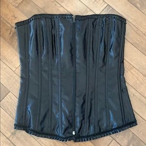 Black satin corset never worn only tried on